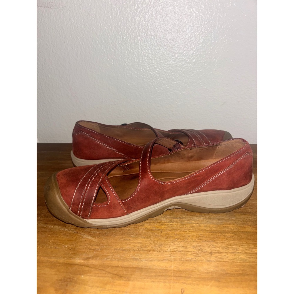 Keen Presidio II Shoes Women 9 Leather Mary Jane Comfort Flats - Picture 4 of 8